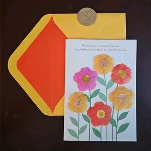 🆕Papyrus 3D Flowers Birthday Greeting Card